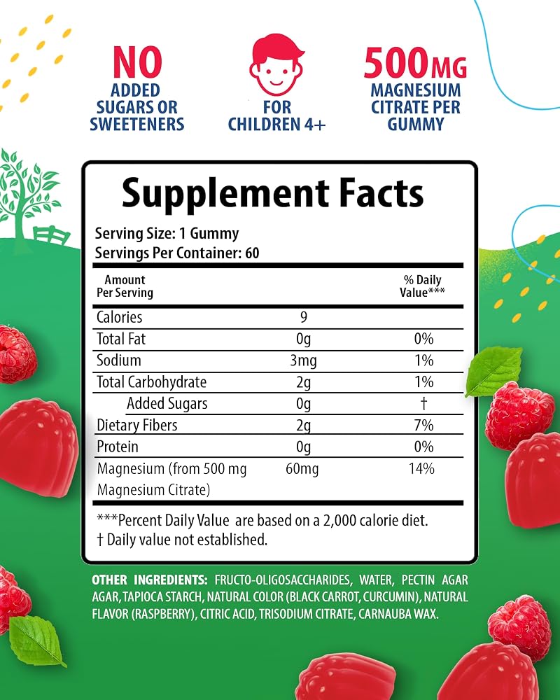 SUNNY SAM Sugar-Free Magnesium Gummies for Kids & Teens