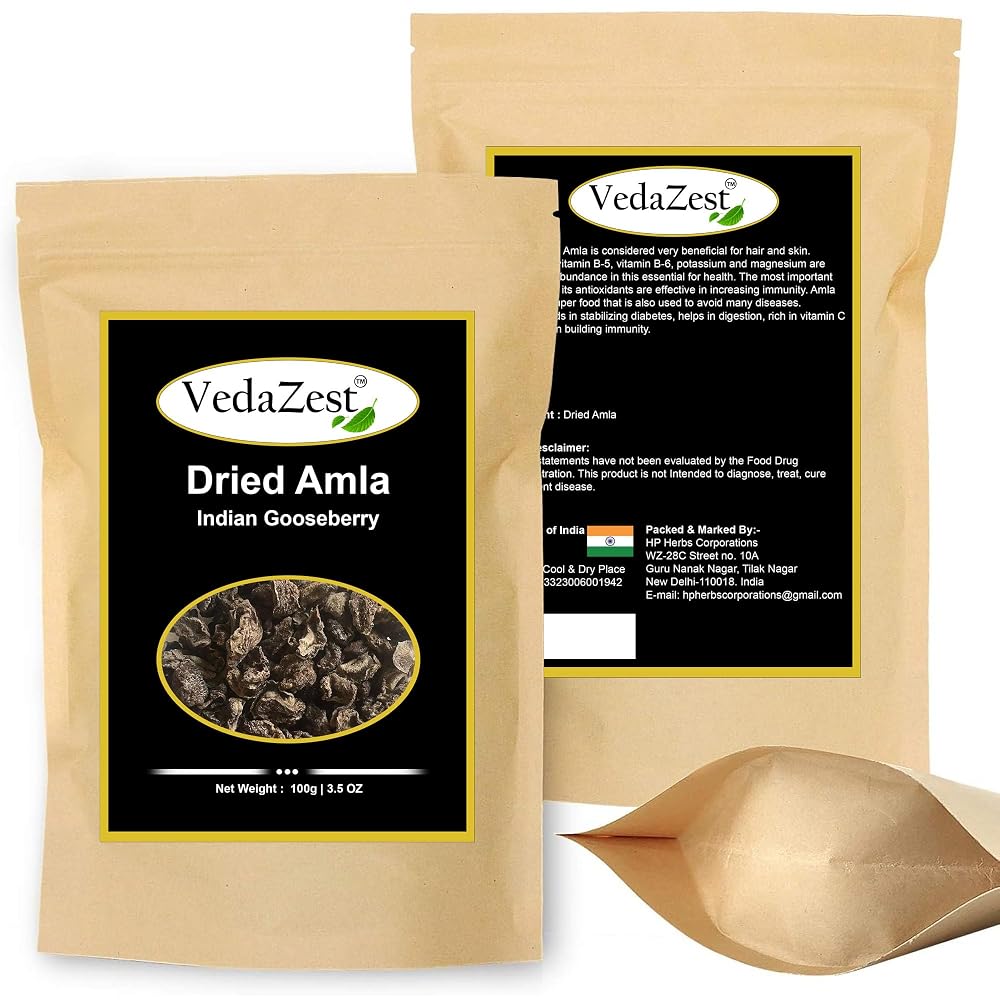 Vedazest Organics Dried Amla Indian Gooseberry - 100g