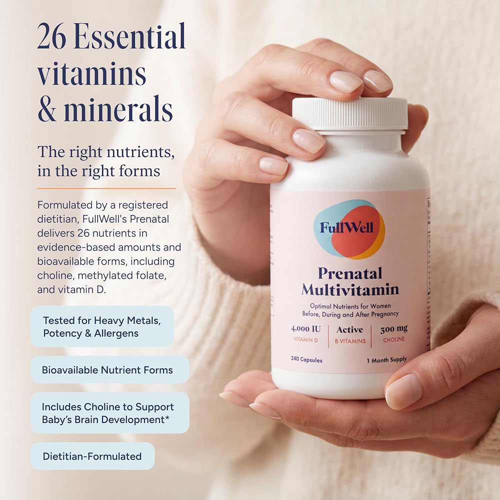FullWell Women's Prenatal Multivitamin - Healthy Pregnancy Support