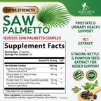 Nature's Nutrition Saw Palmetto for Men - 3X Strength Prostate Health