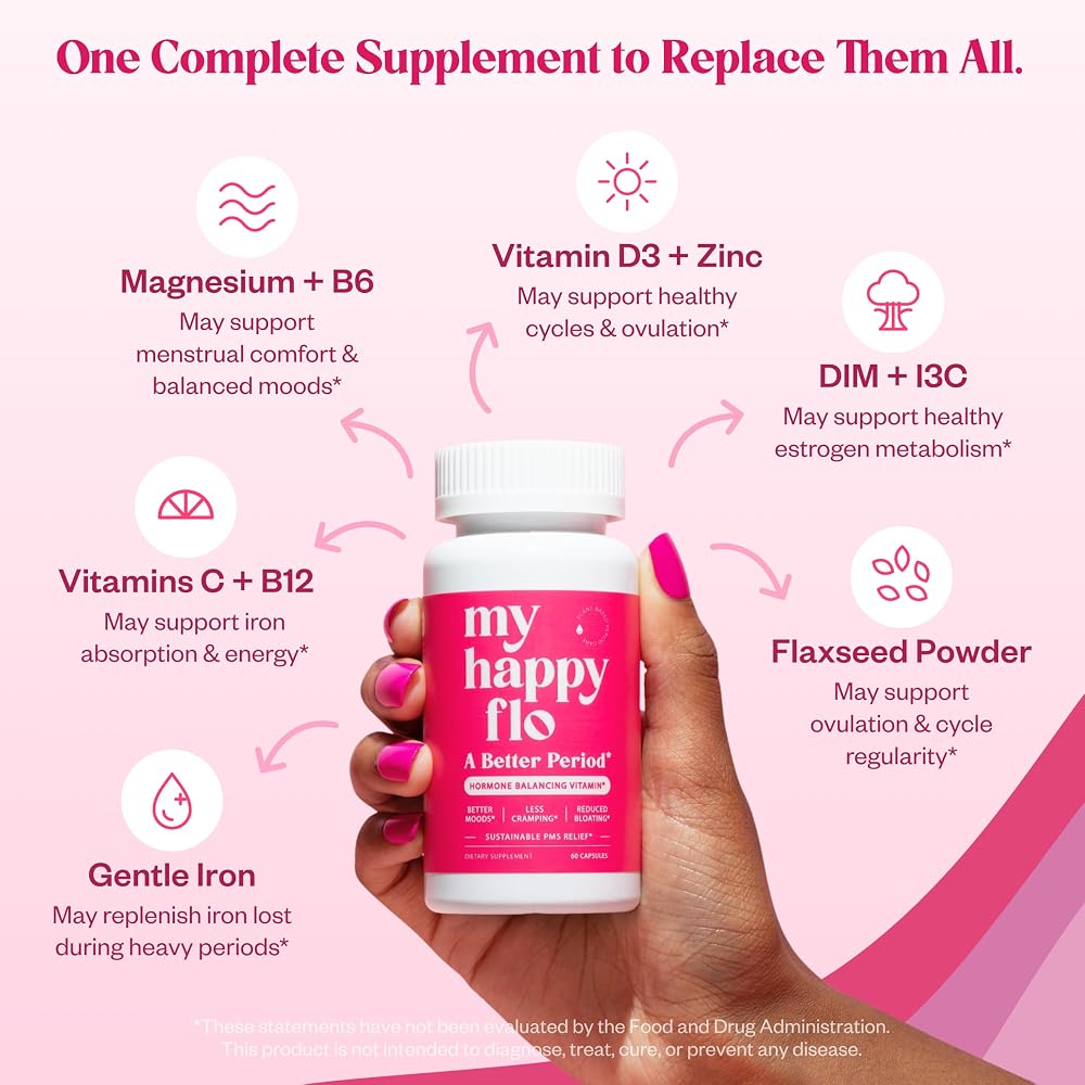 My Happy Flo Heavy Period Relief Supplement - 60 Capsules - image 3