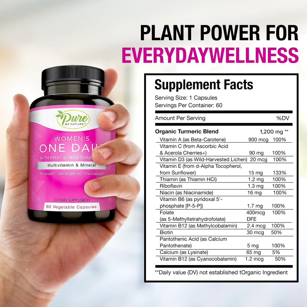 Pure By Nature One-Daily Multivitamin for Women - 60 Capsules - image 5