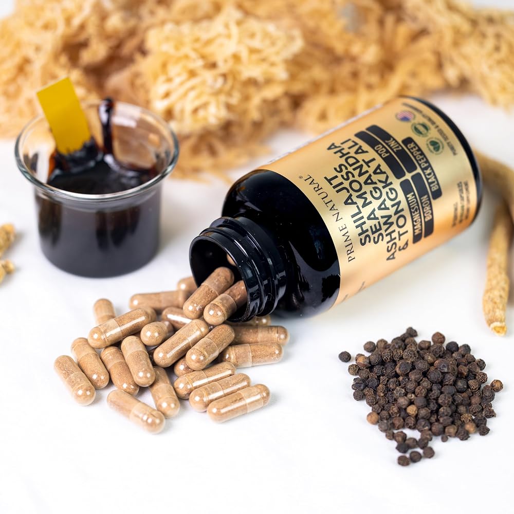 PRIME NATURAL Shilajit 1000mg with Ashwagandha & Tongkat Ali - 60 Capsules - image 9