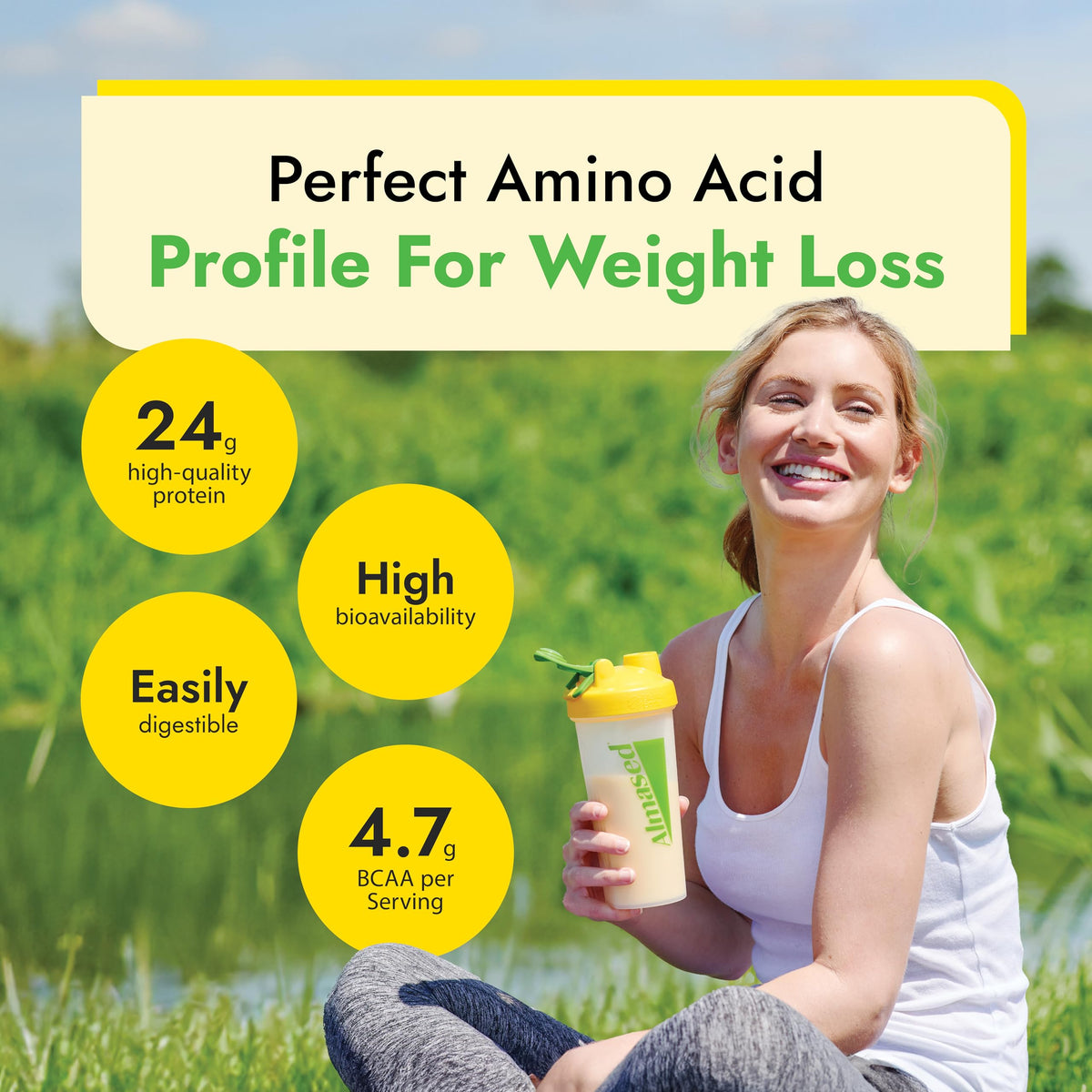 Almased Vanilla Meal Replacement Shake - Low-Glycemic High Plant Base