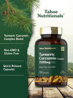 Tahoe Nutritionals Turmeric Curcumin Supplement - 150 Capsules - image 4