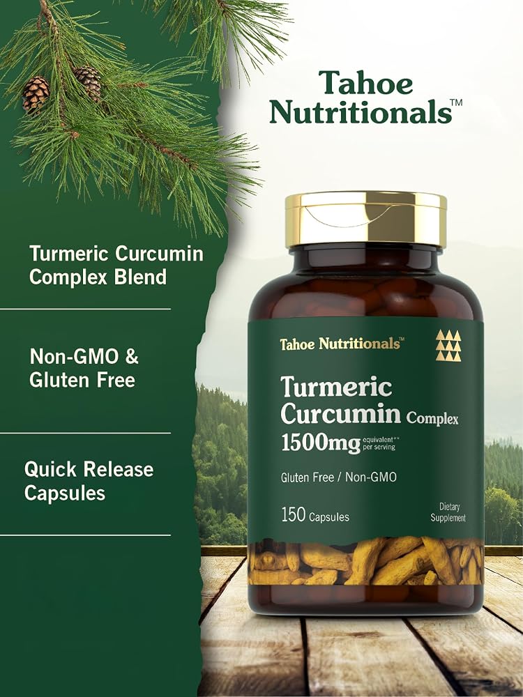Tahoe Nutritionals Turmeric Curcumin Supplement - 150 Capsules - image 4