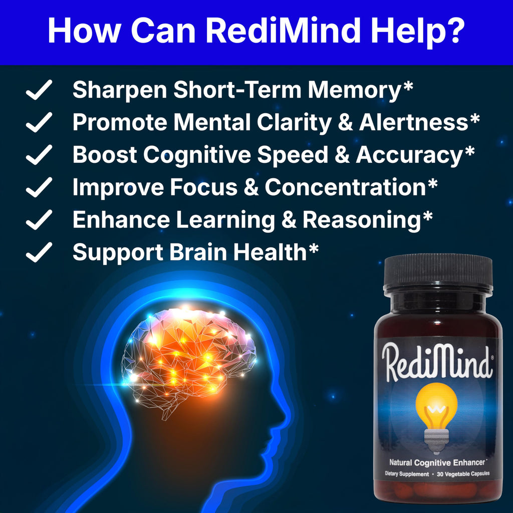 RediMind Natural Cognitive Support Brain Supplement - 30 Capsules - image 2