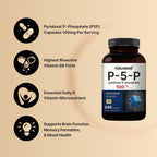 NatureBell P5P Vitamin B6 100mg Brain & Memory Support - 240 Capsules - image 3