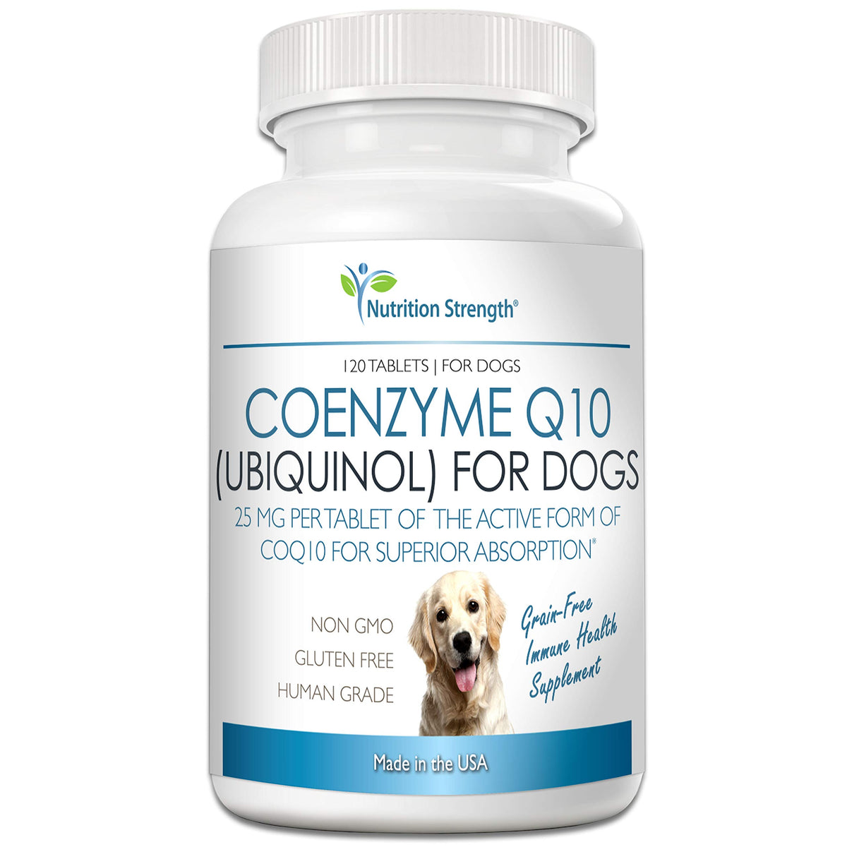 Nutrition Strength Coenzyme Q10 for Dogs Heart Health - 120 Tablets