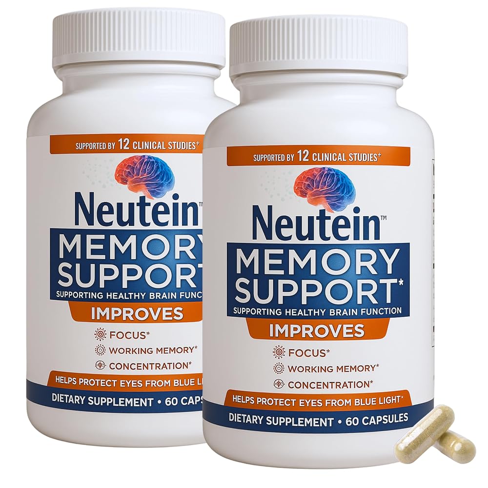 Neutein Brain Supplements for Memory and Focus (60 Capsules)