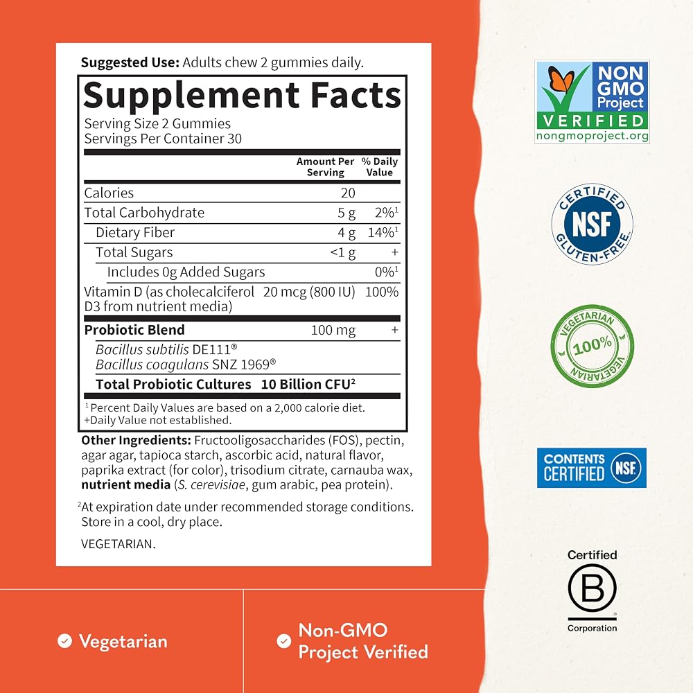 Garden of Life Dr. Formulated Probiotic Gummies Orange Dream - 60ct - image 3
