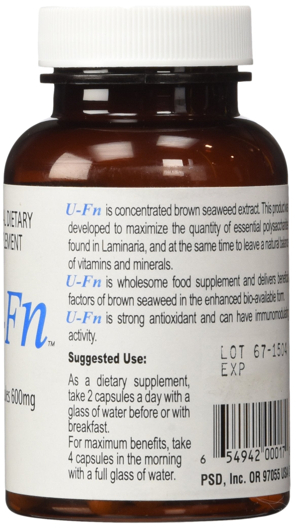 Pacific Standard U-Fn U-Fucoidan Extract 600 mg - 60 Capsules - image 2