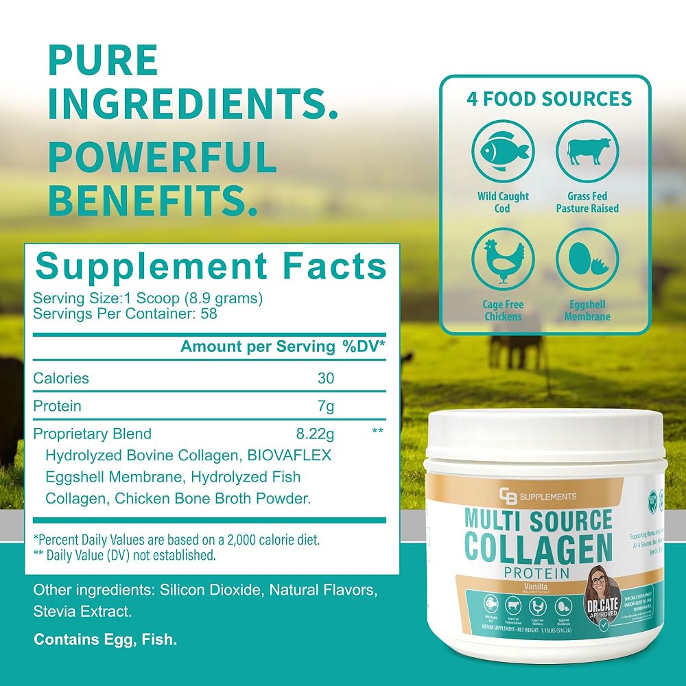 CB Supplements Multi Collagen Protein Powder - 58 Servings - image 3