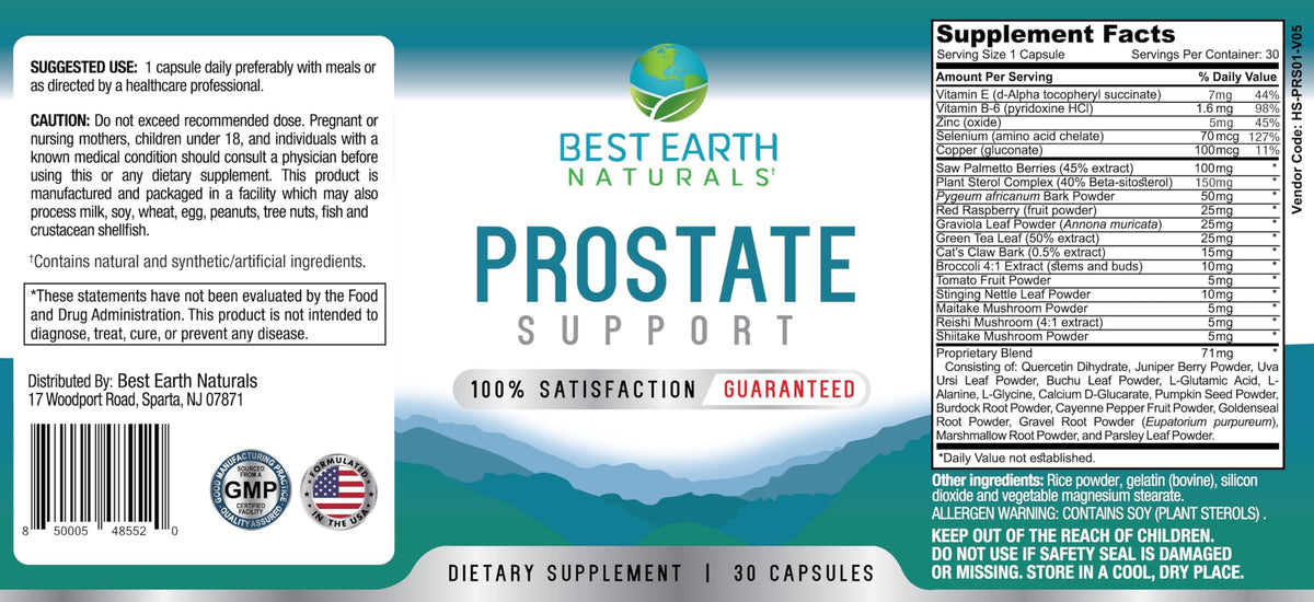Best Earth Naturals Prostate Support Supplement - 30 Capsules - image 5