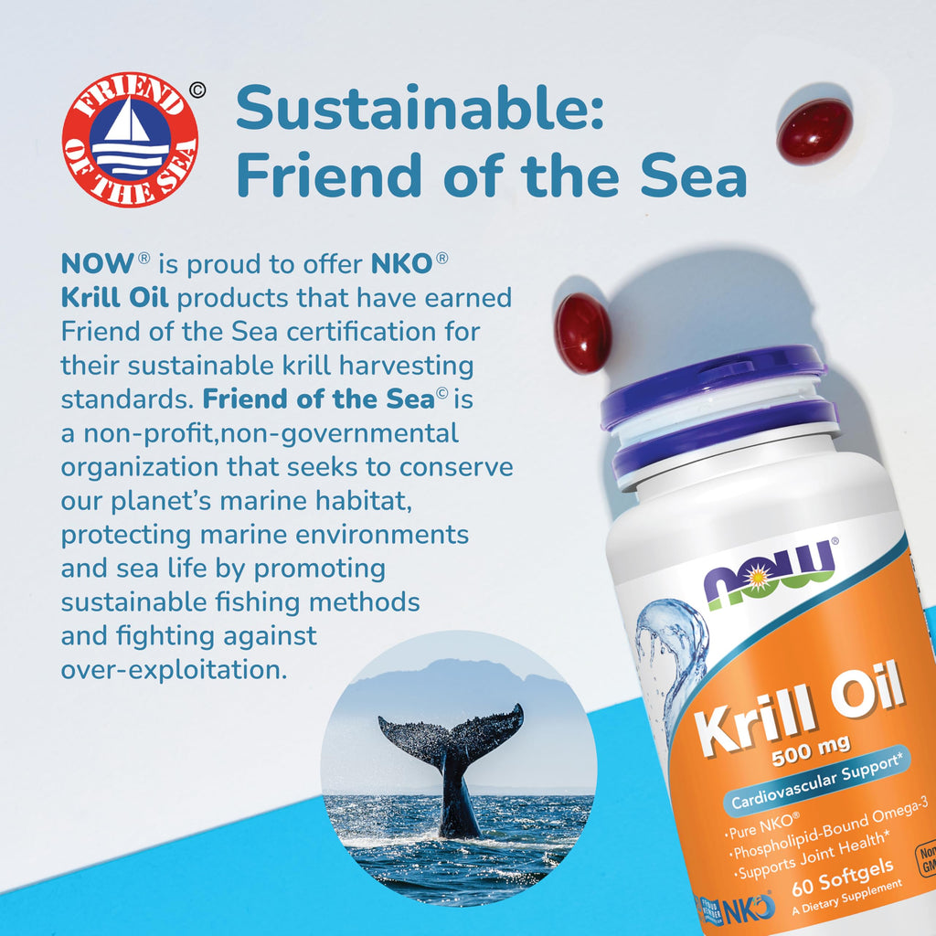 Now Supplements, Krill Oil 500 mg, Phospholipid-Bound Omega-3
