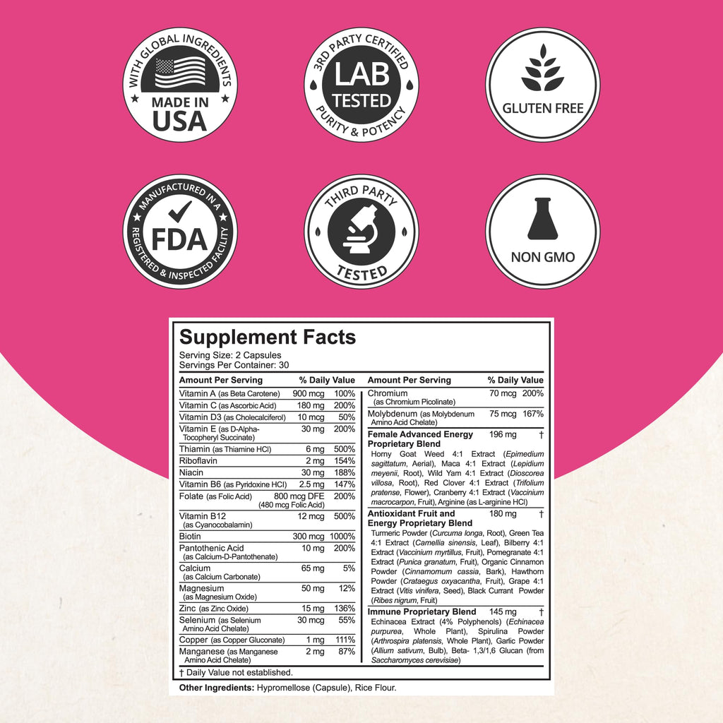 NuBest Multivitamin for Women with 39 Key Nutrients