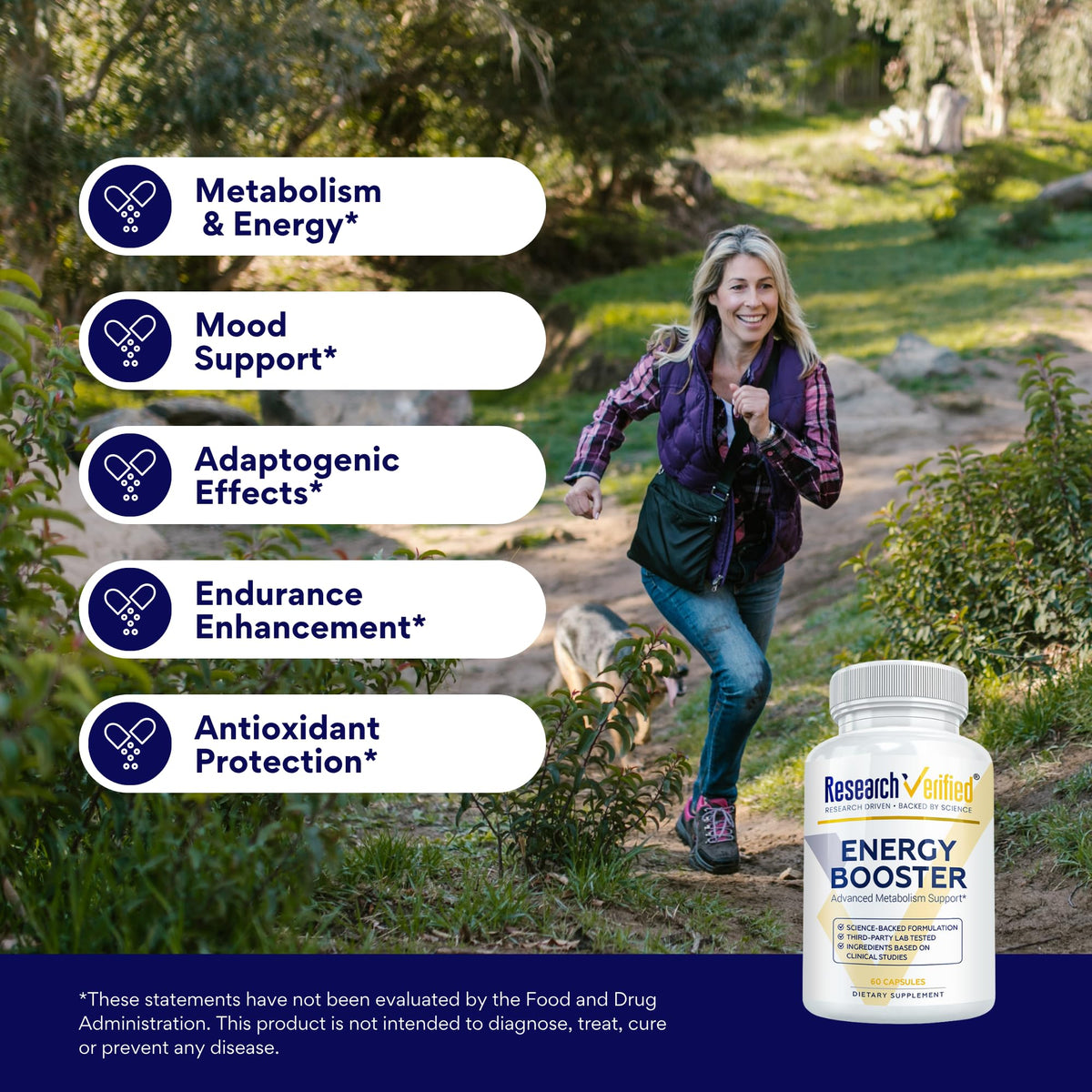 Research Verified Energy Booster - 60 Capsules