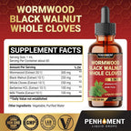 Penhoment Wormwood Liquid Drops 5-in-1 Herbal Complex - 2 Fl Oz - image 2