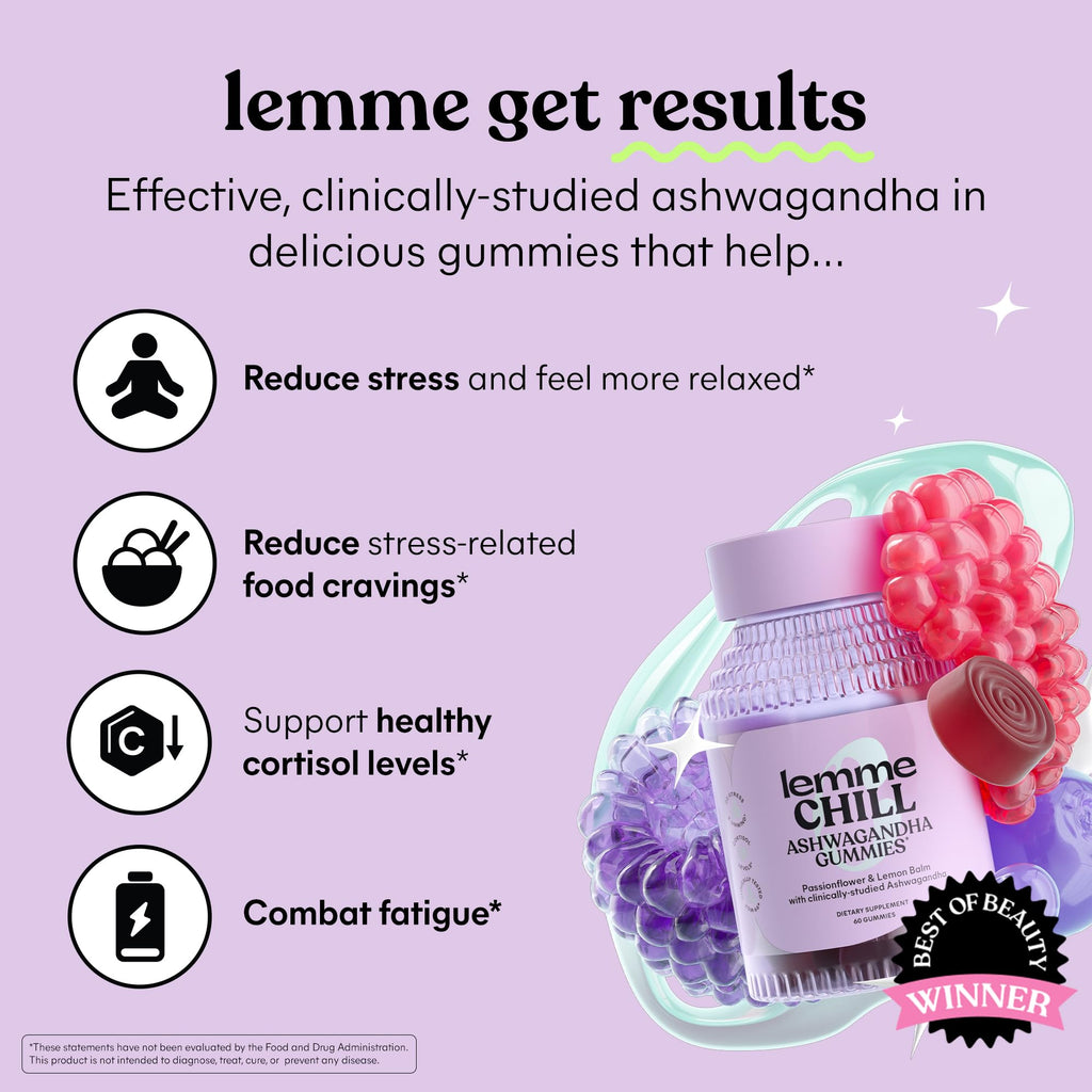 Lemme Chill Stress Relief Gummies - 60 Gummies - image 3
