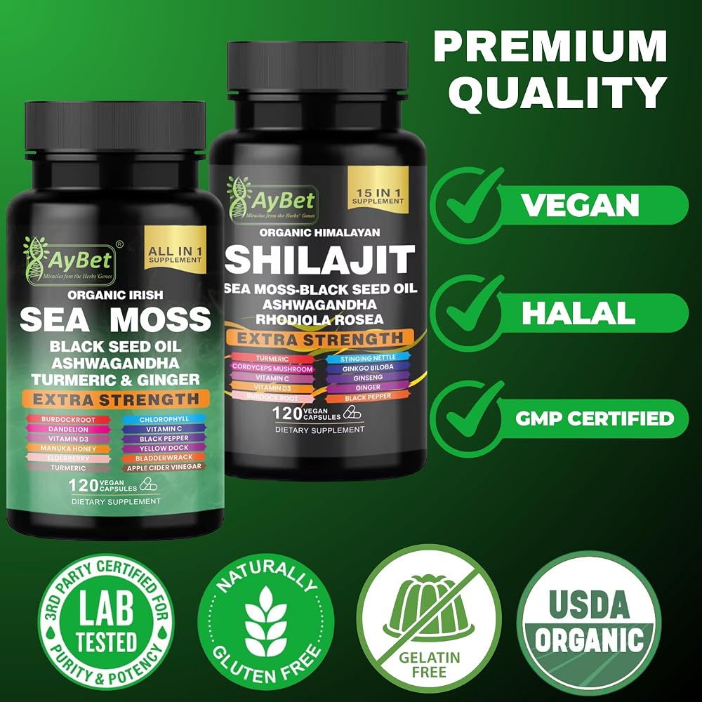 AyBet Sea Moss Shilajit Combo Bundle