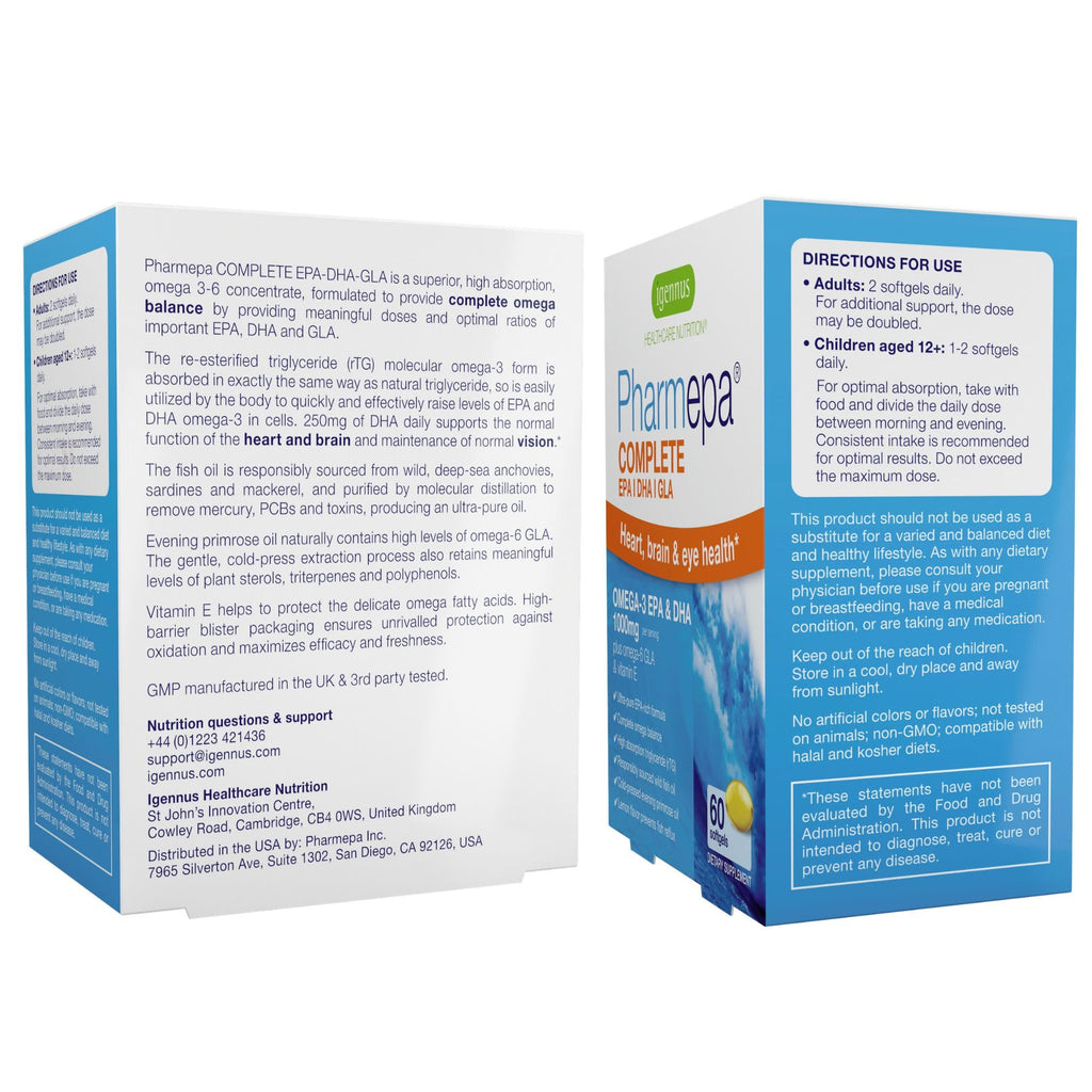 Igennus Pharmepa RTG Omega-3 EPA DHA 1000mg - 360 Softgels - image 8
