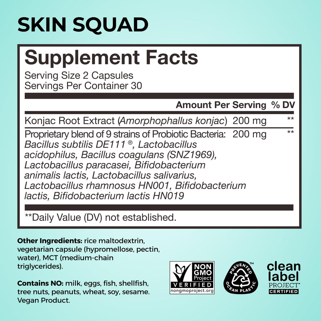 HUM Skin Squad Probiotic & Prebiotic Capsules - 60 Count - image 6