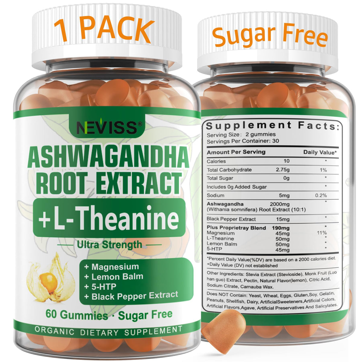 NEVISS Ashwagandha Gummies 2000mg