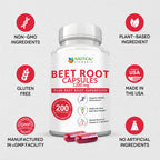 Nautical Elements Beet Root Capsules 1200mg - 200 Capsules - image 2