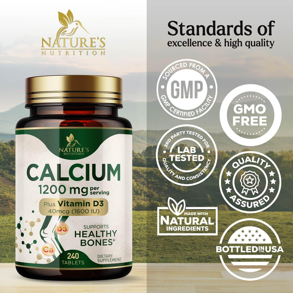 Nature's Nutrition Calcium 1200 mg with Vitamin D3 - 240 Tablets - image 4