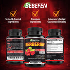 BEBEFEN Berberine Capsules with Black Pepper Extract - 90 Capsules - image 7