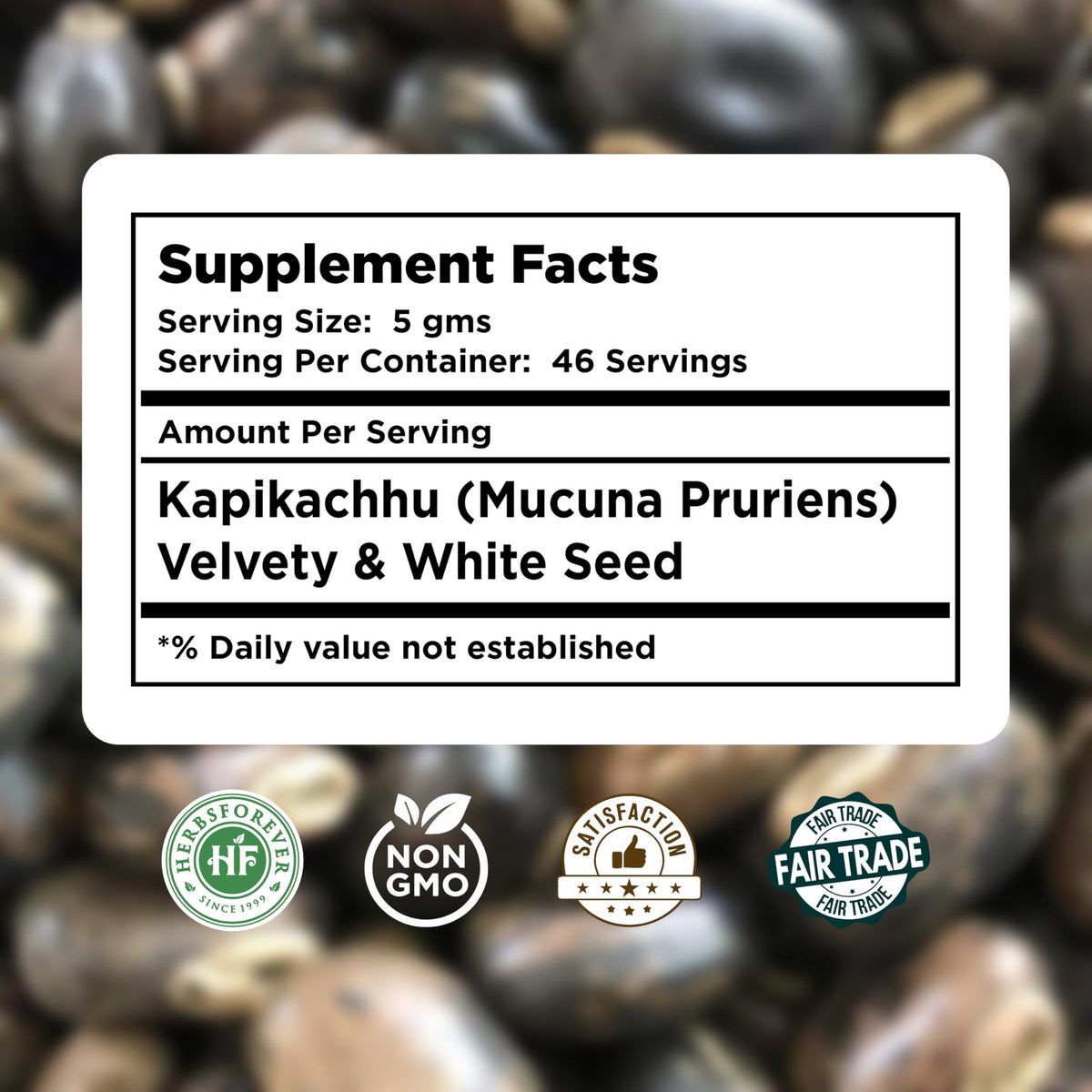 Herbsforever Mucuna Pruriens Powder 2X Potency Extract - 230g - image 4