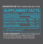 NATURION Calcium Magnesium Zinc Supplement - 270 Tablets - image 7