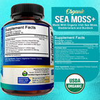 NutriFlair Organic Sea Moss 1600mg - 120 Vegetarian Capsules - image 2