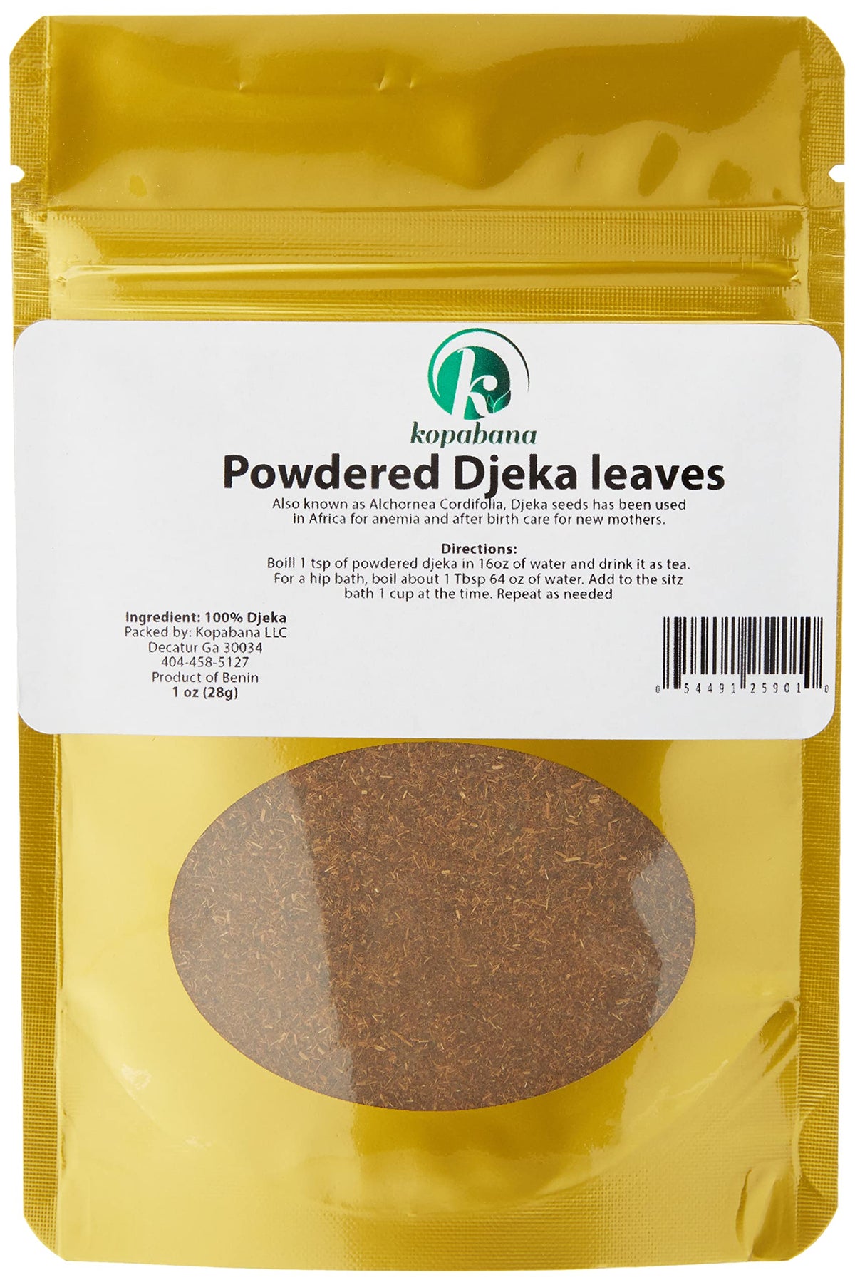 KOPABANA Djeka Leaves Powder Herbal Tea - 1 oz