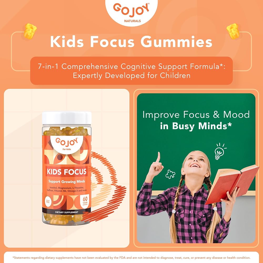 GOJOY NATURALS Kids Focus Gummies