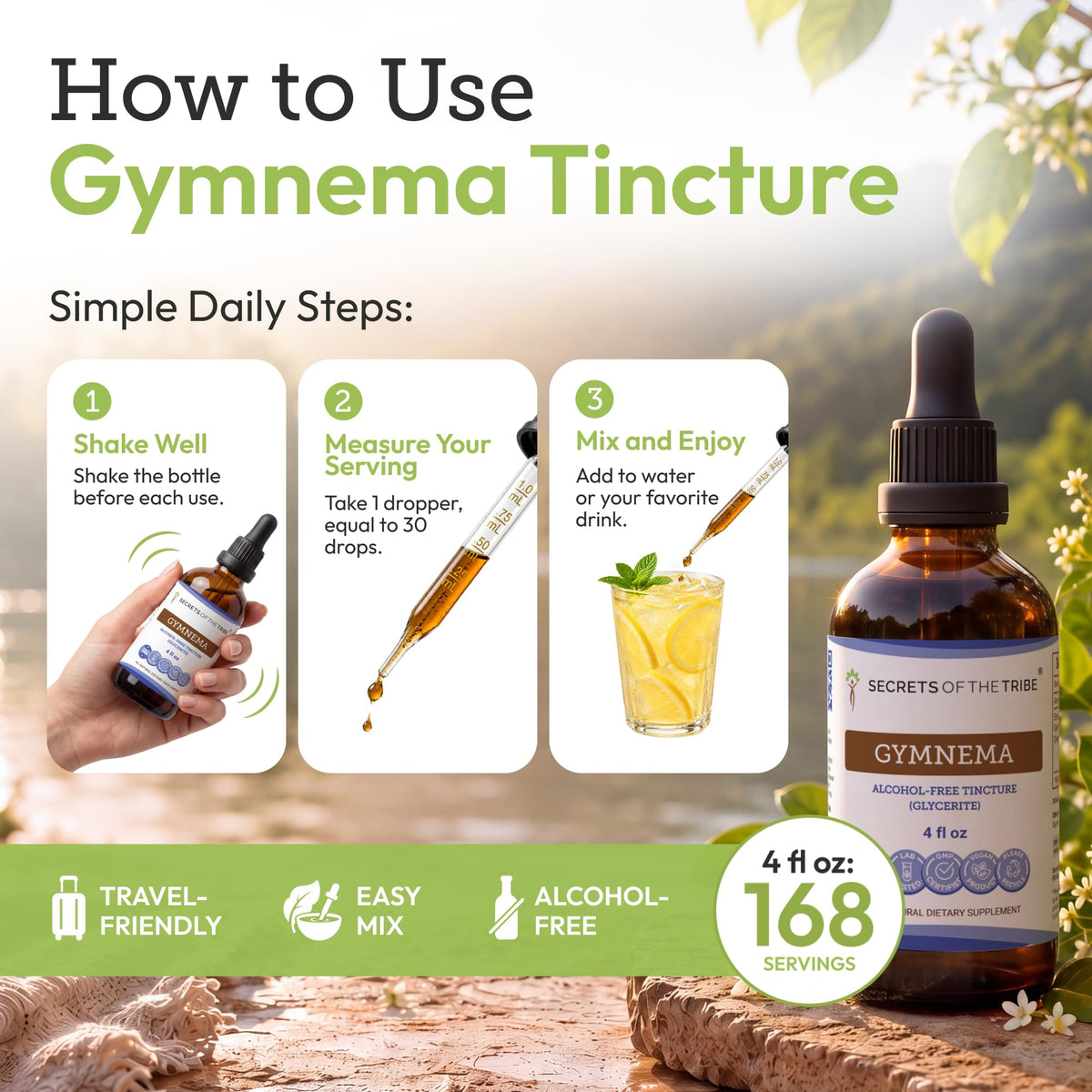 Secrets of the Tribe Gymnema Tincture Alcohol-Free Liquid Extract
