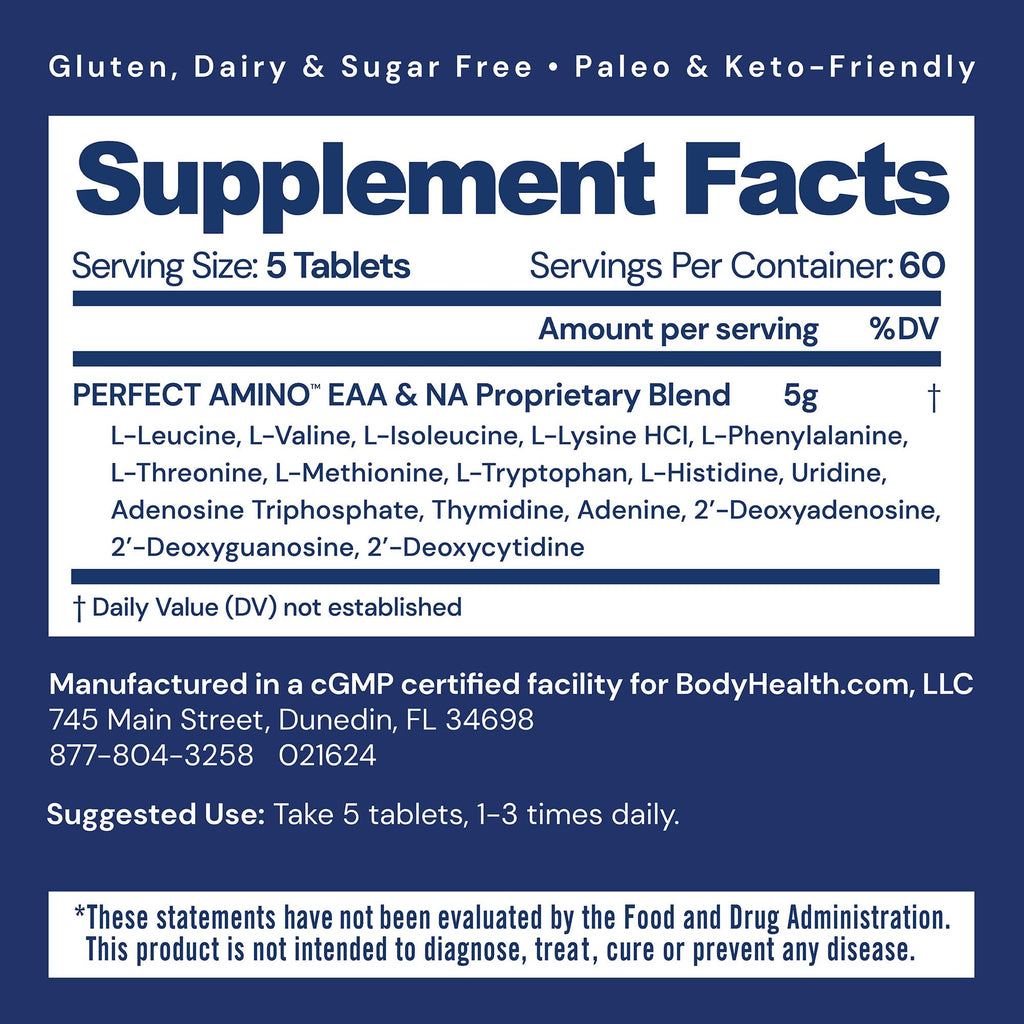 BodyHealth PerfectAmino Essential Amino Acid Supplement - 300 Tablets - image 2