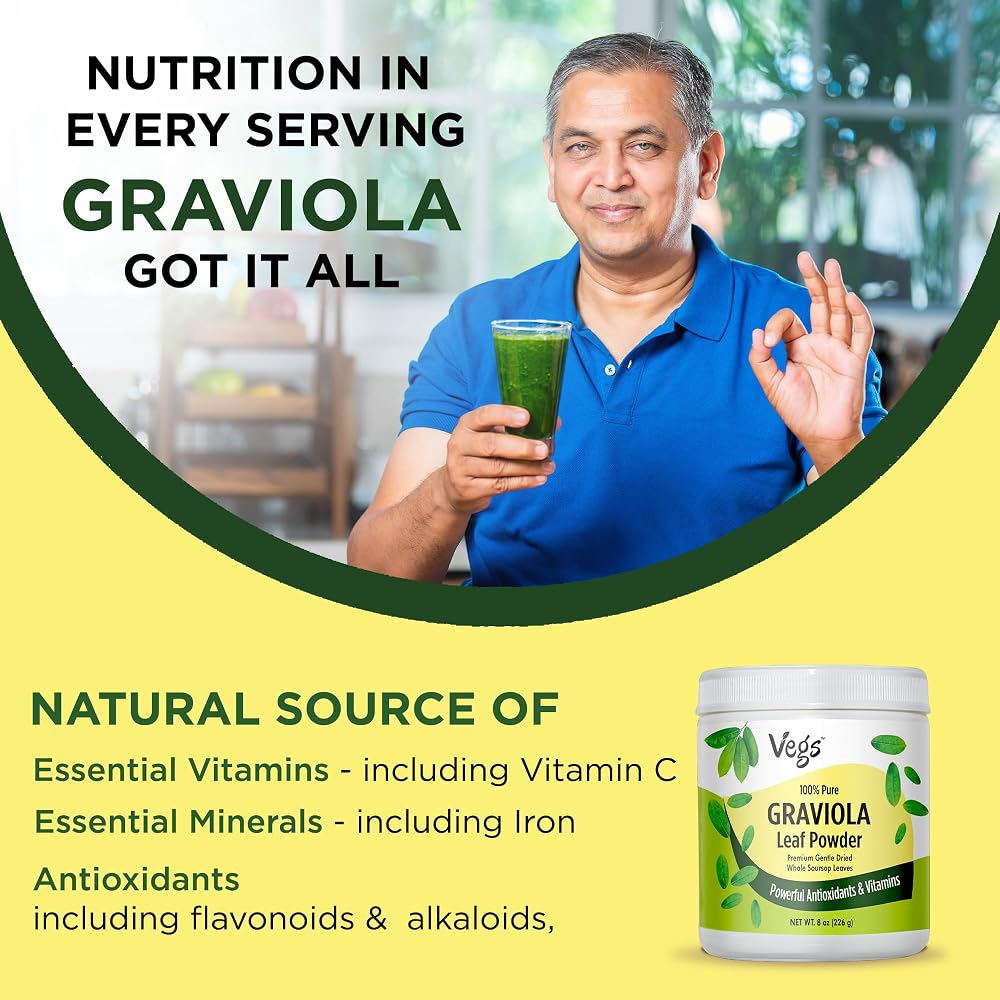 Vegs Graviola Soursop Leaf Powder - 8 oz - image 5