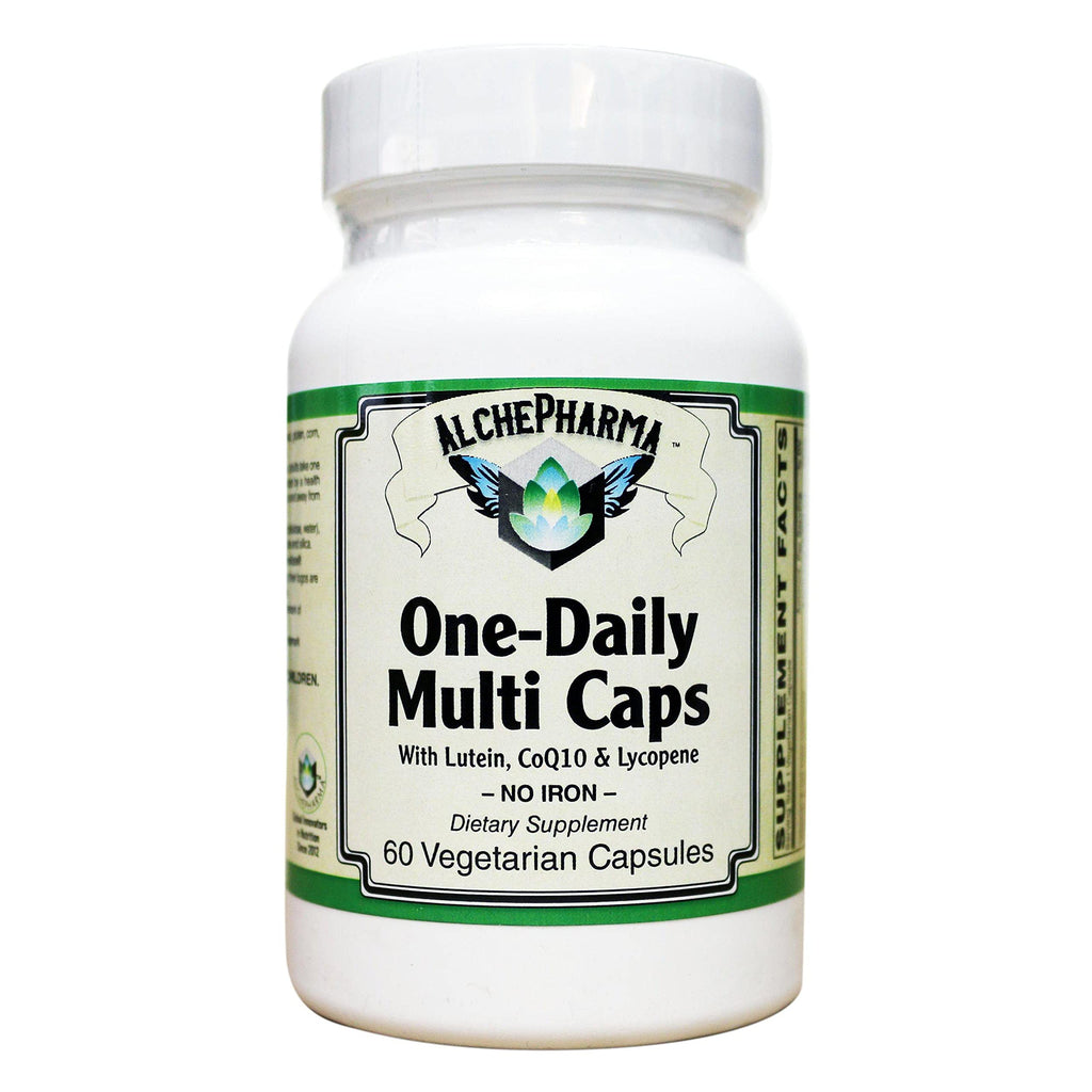 AlchePharma One-Daily Multivitamin Iron-Free with Lutein & CoQ10 - 60 Capsules