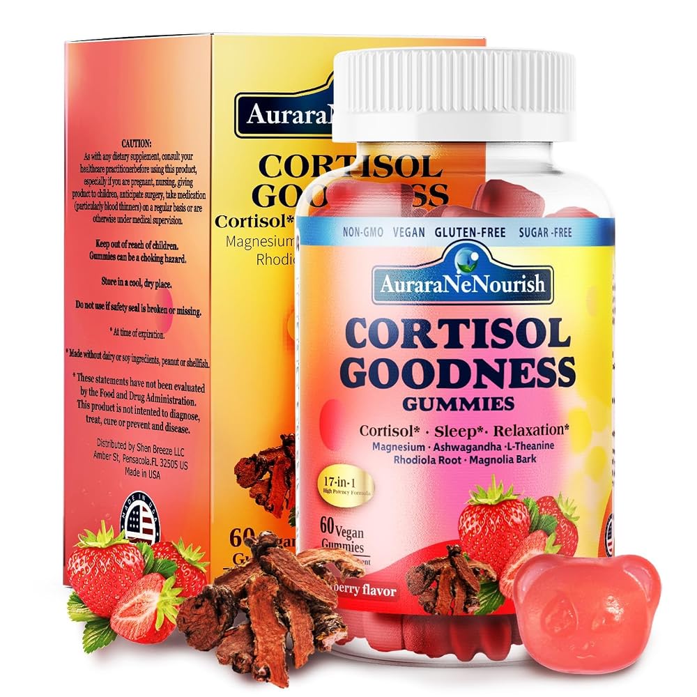 AuraraNeNourish Sugar Free Cortisol Supplement Gummies
