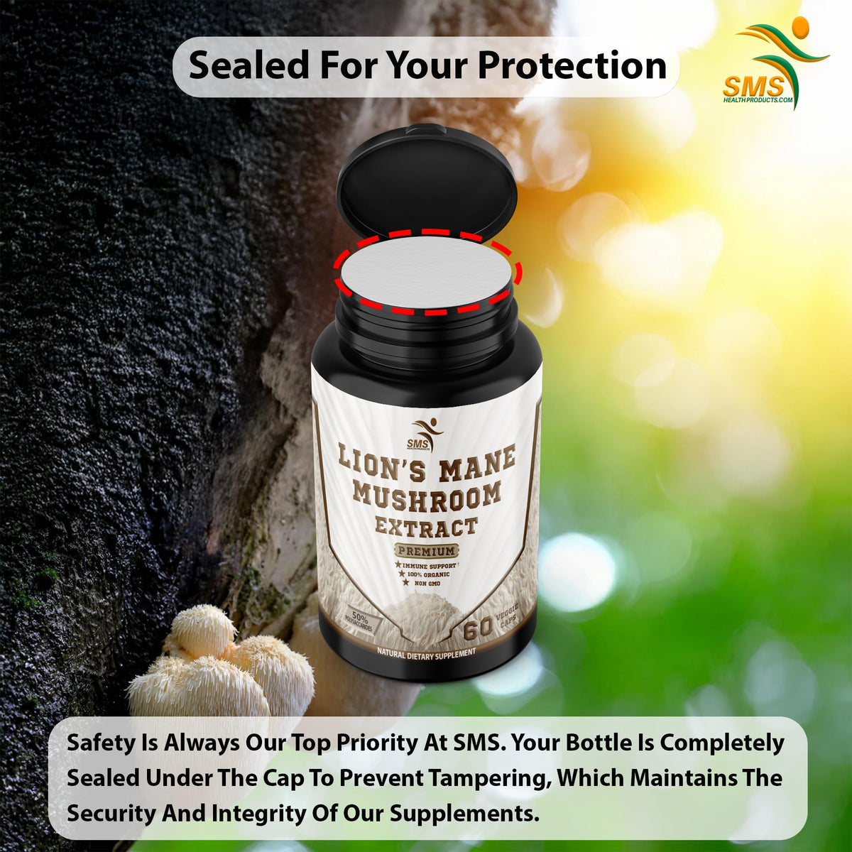 SMSHEALTHPRODUCTS.com Lion's Mane Mushroom Brain Support - image 3