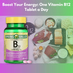 FUSION SHOP STORE Vitamin B12 1000 mcg Timed Release - 60 Tablets - image 3