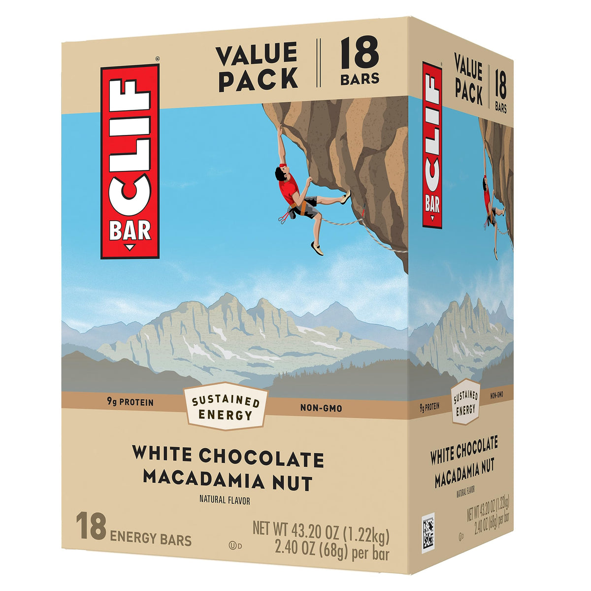 CLIF Bar White Chocolate Macadamia Nut Energy Bar - 18 Pack
