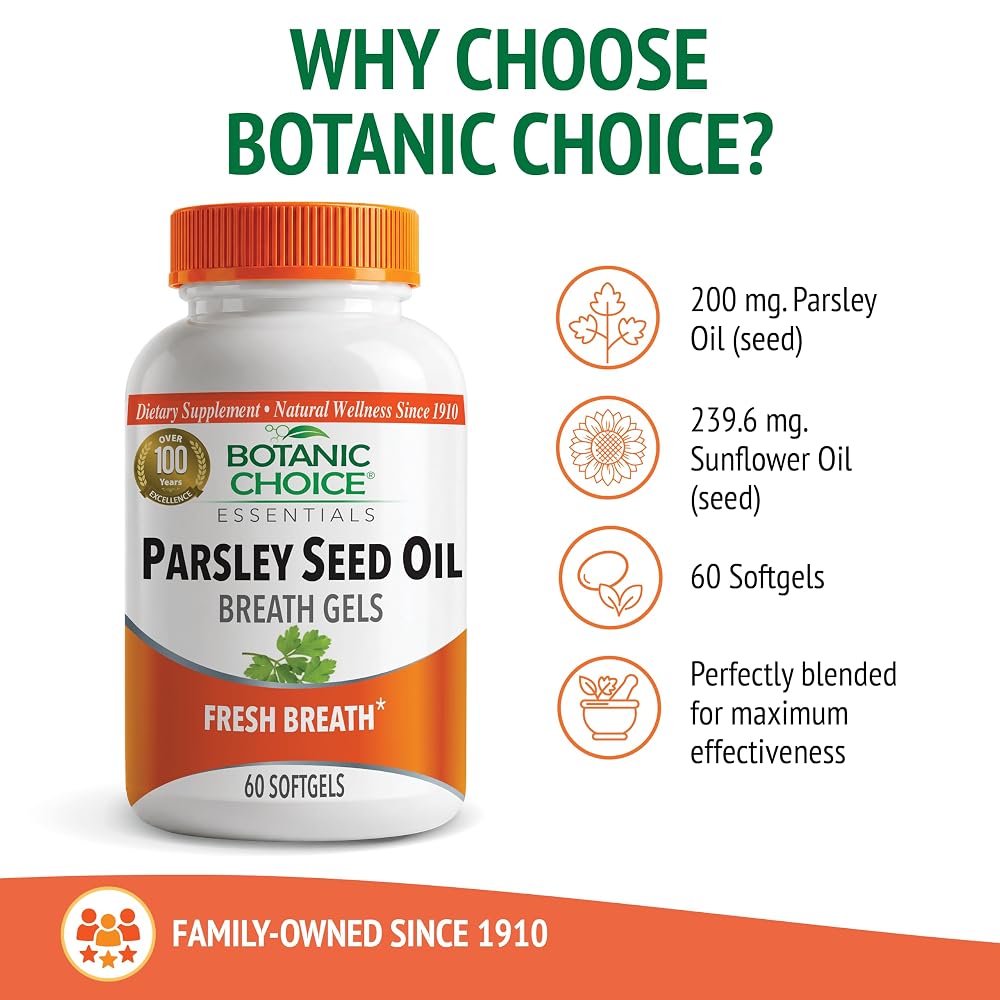 Botanic Choice Parsley Seed Oil Fresh Breath Softgels - 60 Count - image 4