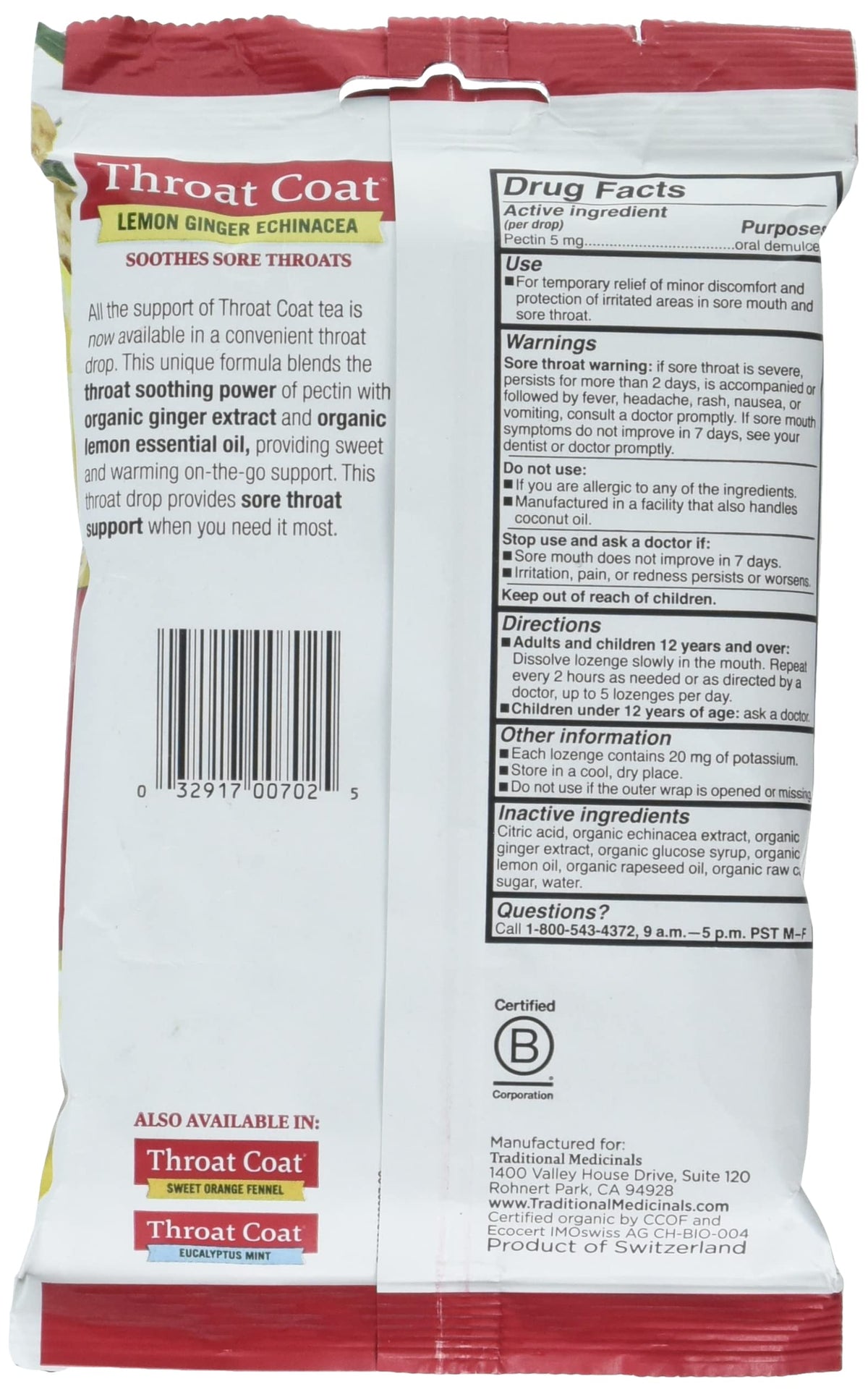 Traditional Medicinals Lemon Ginger Echinacea Lozenges - 192 Count - image 2
