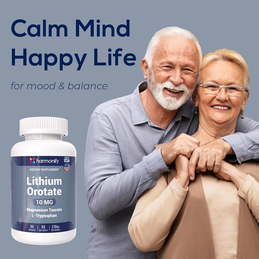 HARMONIFY Lithium Orotate 10mg with Magnesium Taurate - 60 Capsules - image 2