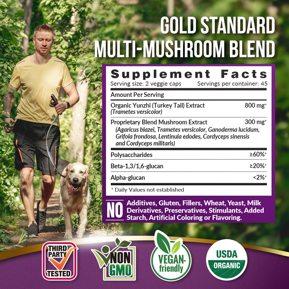 LABO Nutrition Bioactive Turkey Tail 7in1 Mushroom Extract - 90 Capsules - image 4