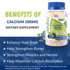 Health Supplied Calcium 500mg with Vitamin D3 1000 IU Gummies - 60 Count - image 4