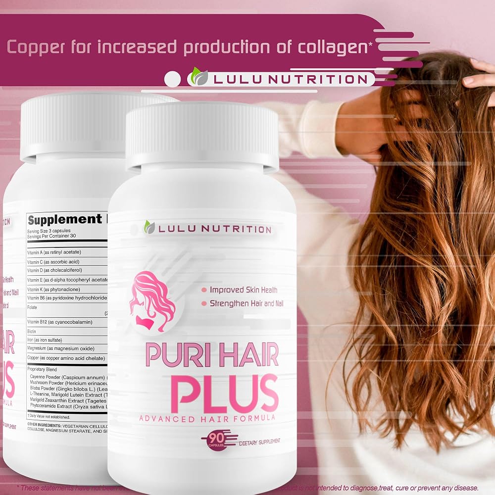 Lulu Nutrition Puri Hair Plus Advanced Hair Formula - 90 Capsules - image 6