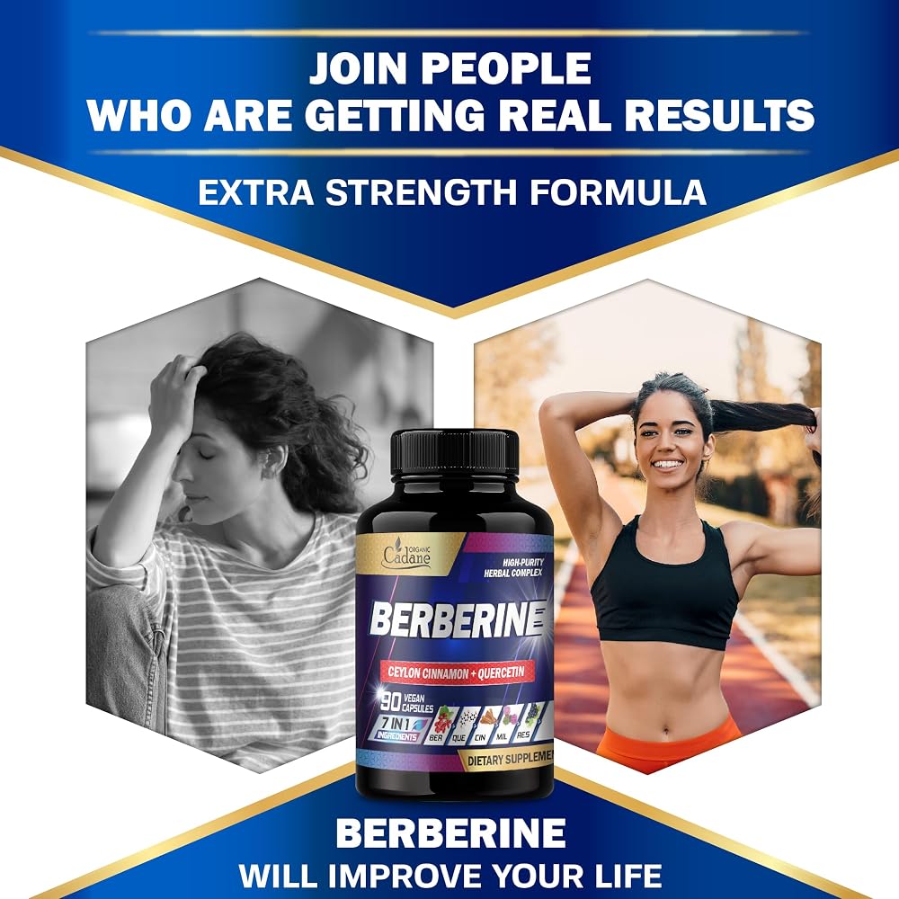Organic Cadane Berberine Supplement with Ceylon Cinnamon - 90 Capsules - image 6